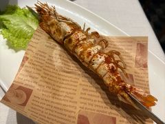 烤深海大虎虾-开海·红岛海鲜虾水饺(石老人店)