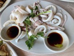 白灼鲜鱿鱼蘸芥末酱油-老三鱼仔店