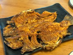 碳烤虹鳟鱼-钰田大院·碳烤虹鳟鱼·怀柔地道农家菜(雁栖湖店)