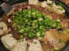 翡翠青椒烤黔鱼-烤匠麻辣烤鱼(环球中心店)