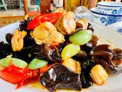 腊八蒜拌扇贝-良师门滨海人家·海鲜·家常菜(滨海城店)