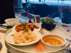 龙井虾仁油爆虾双拼-杭州新新饭店·1913餐厅