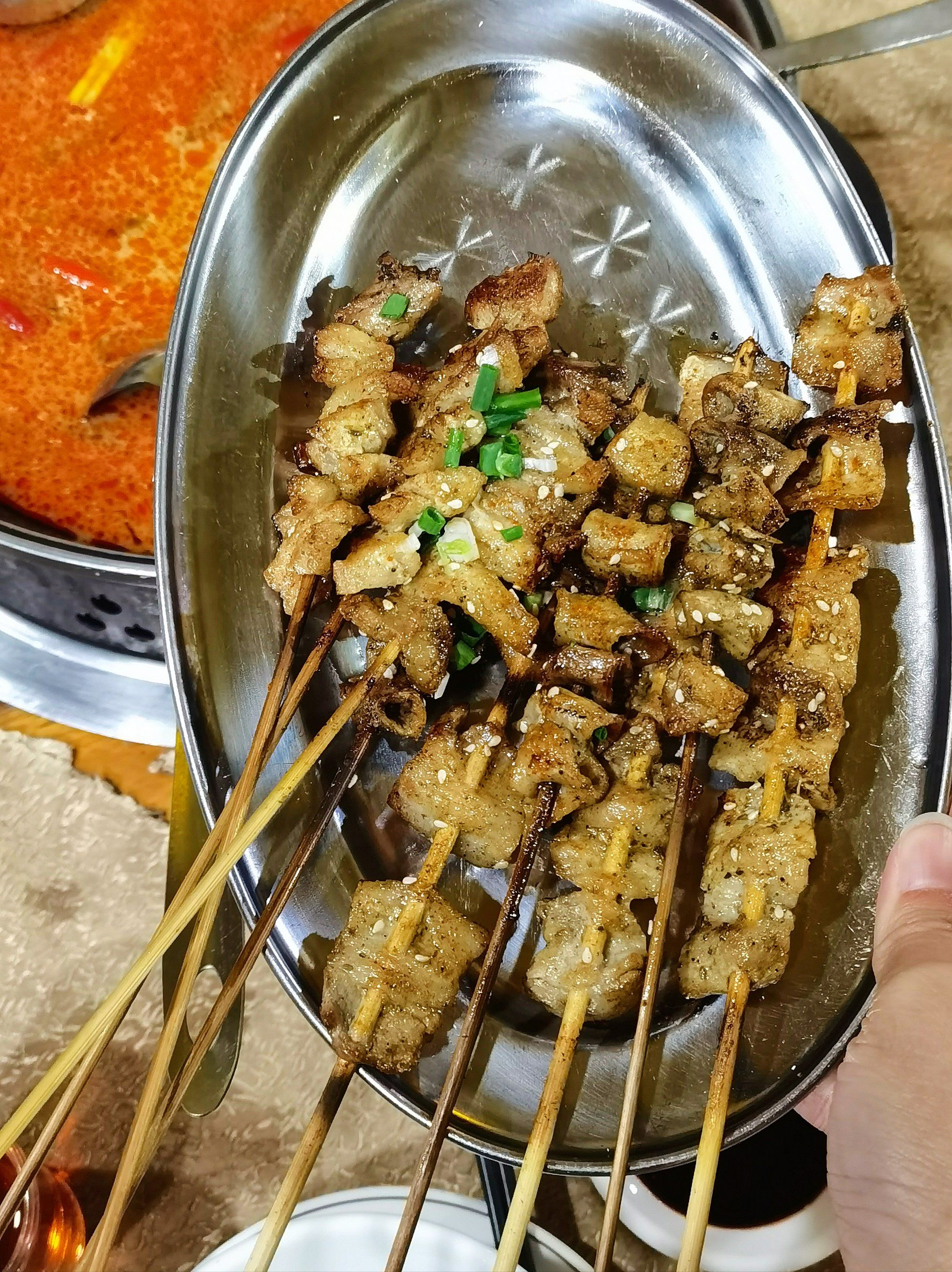 很香的猪小肠烤串!