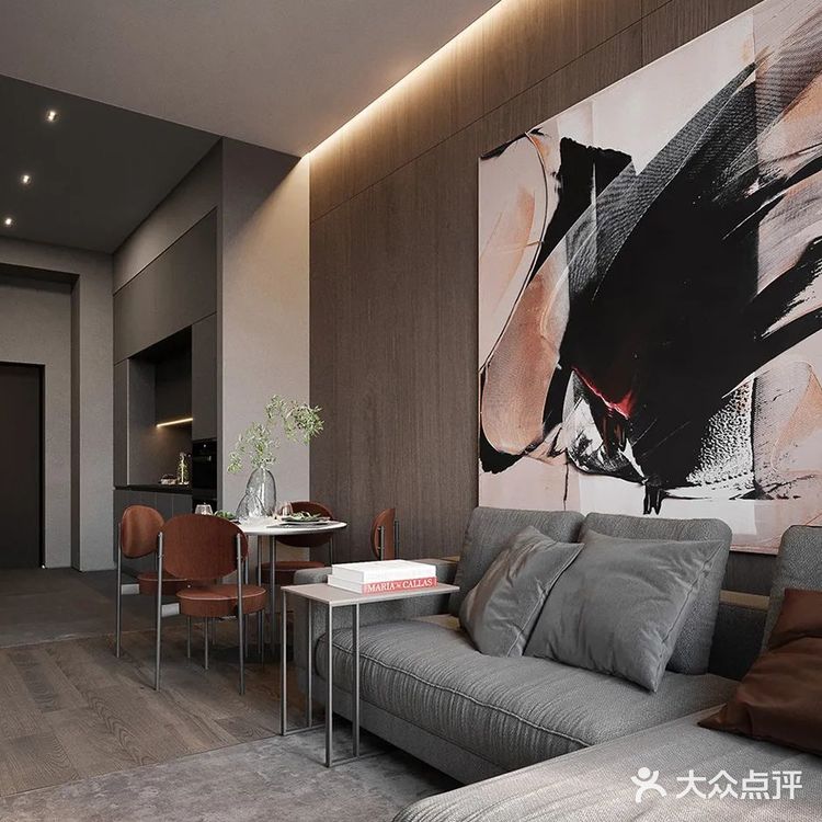 44㎡暗色系小宅，一个人住也要很舒适~
