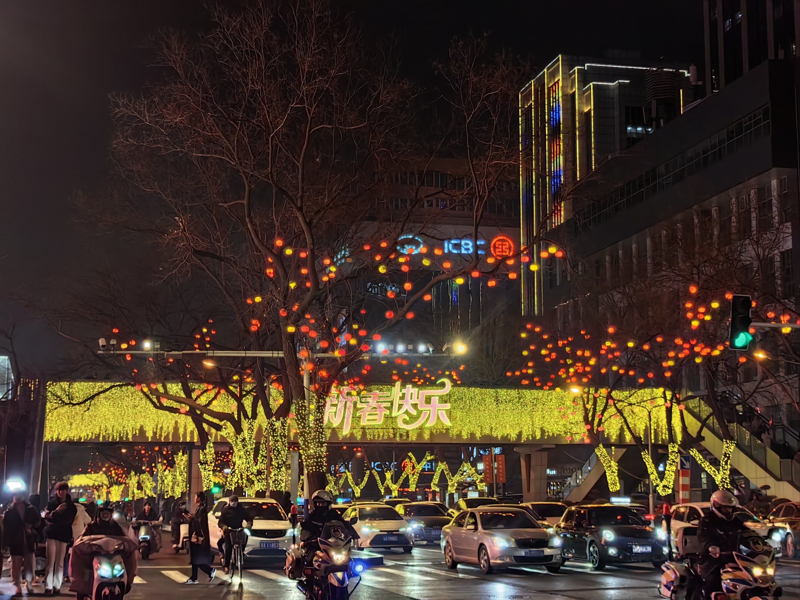石家庄的春节夜晚