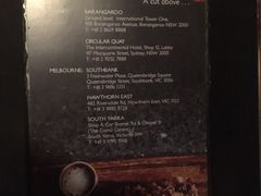 菜单-The Meat & Wine Co Southbank(南岸店)