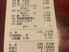 账单-蟹道乐(新宿本店)
