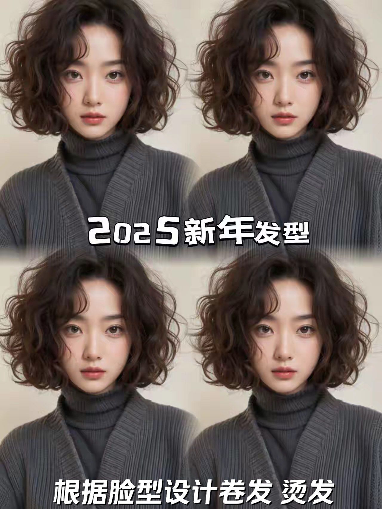 根据脸型设计卷发 烫发