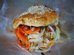 花干菜夹馍-三兄弟高炉烧饼