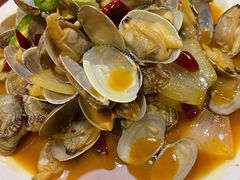 姜葱炒花甲-温州一家人美食(西木头市店)