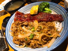 牛肉鳗蒲烧双拼丼-渔寿司·日本料理(艾尚天地店)