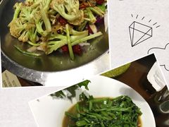 干锅如花、飞天通菜-湖碟轩·私厨坊(张家港店)