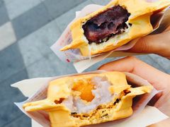 咸蛋黄芋泥肉松车轮饼-台湾味正点车轮饼可丽饼(南禅寺店)
