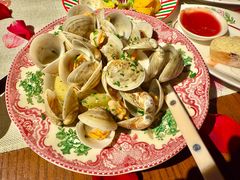 黄油马沙拉酒煮新鲜蛤蜊-弗兰克牛排西餐厅Ribone steak house(柠檬花园店)