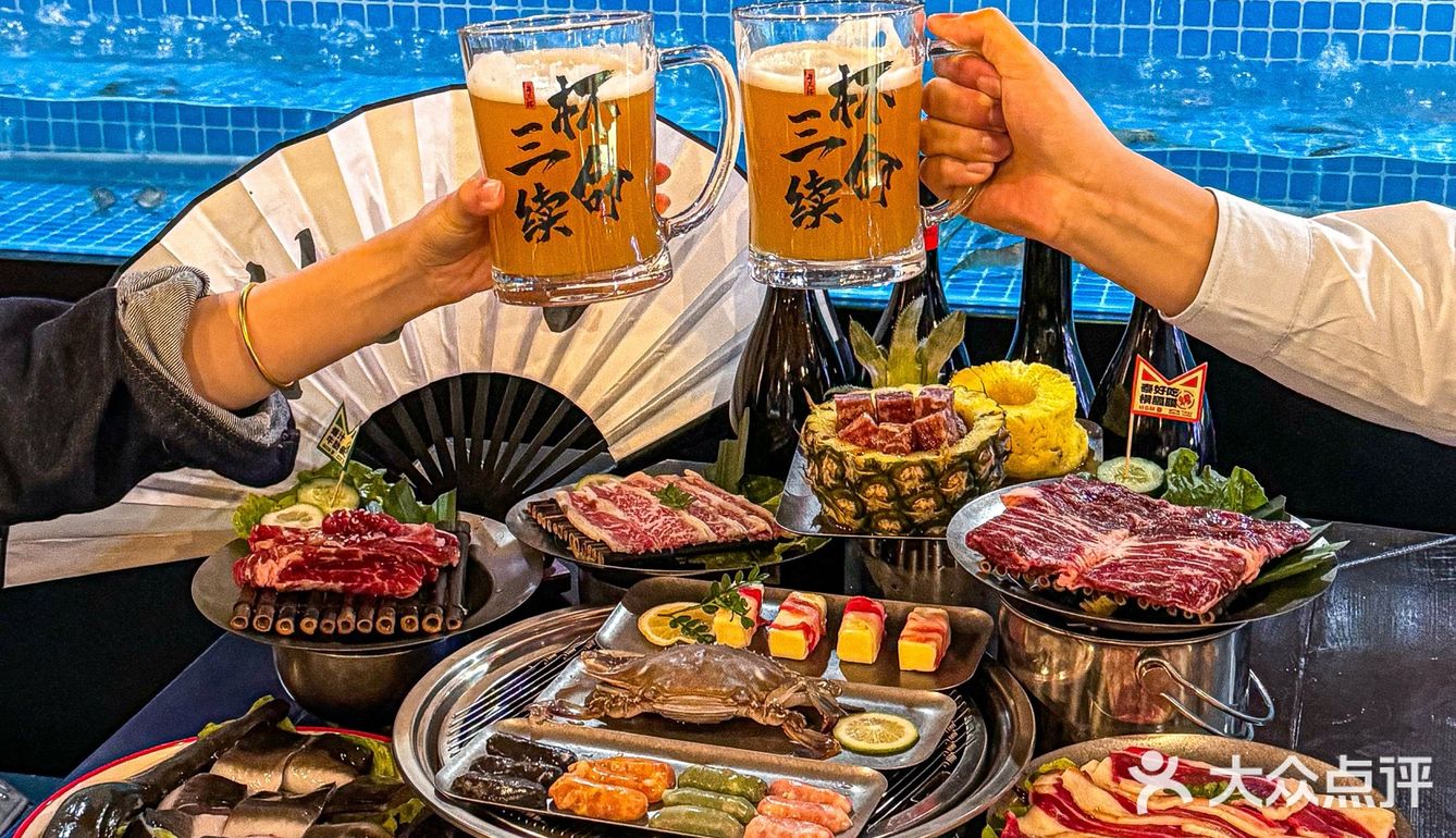 隐藏在一家烤肉店的小酒馆 余姚!吃到了曼谷同款流水虾!
