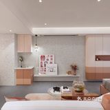 58㎡ 浪漫“奶茶”色系~温柔的家 ​​​ 