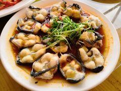清蒸枸杞黑耳鳗鱼-海门岛七号餐厅