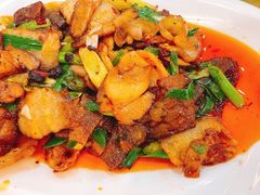 土豆片回锅肉-柏合黄记豆腐皮饭店