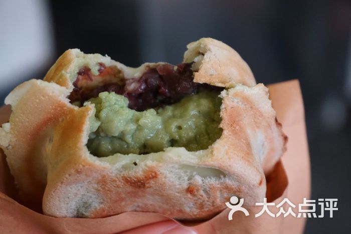 抹茶红豆车轮饼