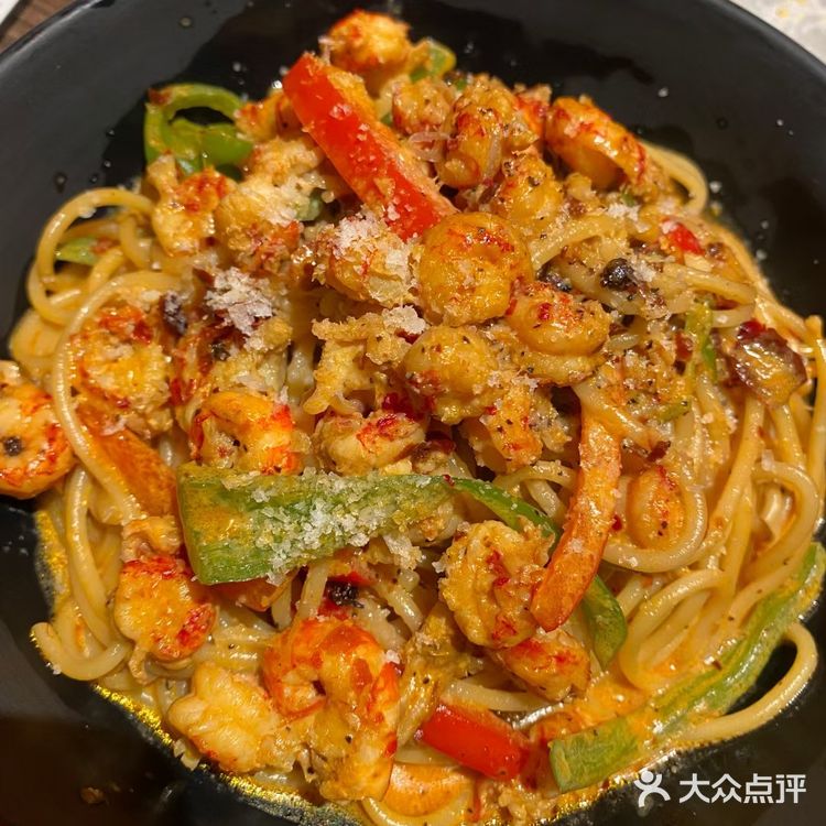 麻辣小龙虾意面好好吃[调皮]