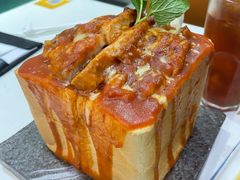 茄汁鸡扒大金砖焗饭-锦园春香港茶餐厅(西海湾旗舰店)