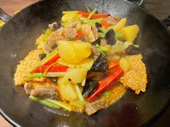 一个锅巴和时蔬-薇酌饮·陕西菜(南门外店)