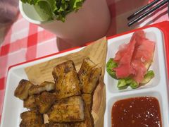 生菜五花肉-在老街·淮安大排档·甜麻干煸龙虾·烧烤(河下古镇店)