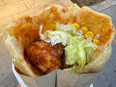 -小红车炸蛋葱油饼