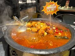 宫爆油条虾滑烤鱼（凌波鱼）-探鱼·鲜青椒爽麻烤鱼(正佳广场店)