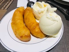 冰淇淋配炸香蕉-关夫人餐厅(阳光广场店)