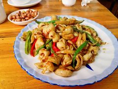 酸笋炒大肠-始兴县农家小院餐馆