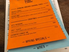 菜单-RAC BAR(安福路店)