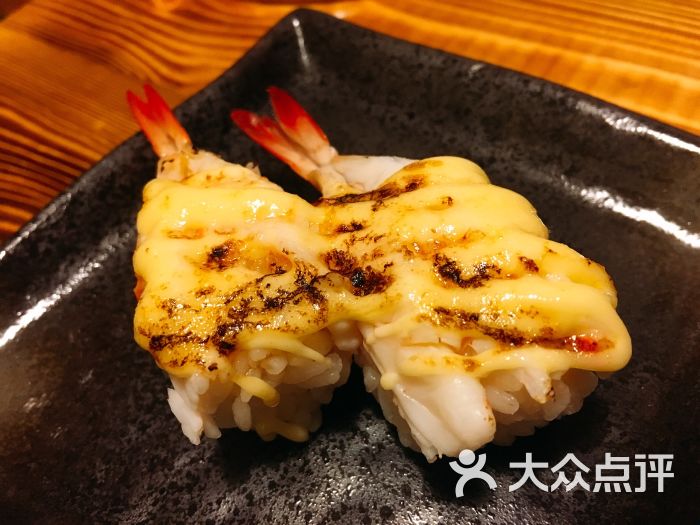 火焰熟虾寿司图片