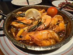 橄榄油蒜香煎虾-庐灶江南·江南菜·四合院Bistro(东直门雍和宫·原华侨宾馆店)