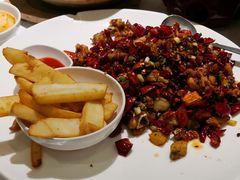 经典辣子鸡配大薯条-眉州东坡(春秀路店)