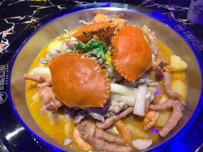 睦记蟹逅煲-"点了牛蛙的肉蟹煲,味道还可以,蛮入味的,.