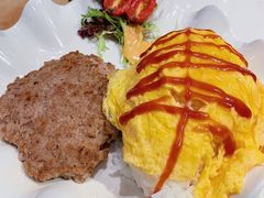 咸鱼煎滑蛋肉饼饭-龙记·香港茶餐厅(海上世界店)