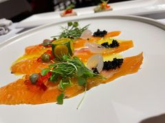 低温浸三文鱼配青豆泥龙虾汁-塞纳河法国餐厅(意式风情街店)