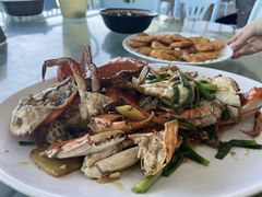 姜葱炒花蟹-七鲜渔港美食餐厅(巽寮湾海景店)