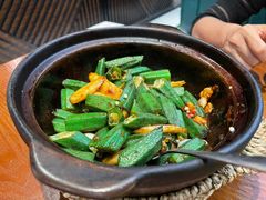 豆酱炒秋葵-南拳十三姨·潮汕砂锅粥(世纪金源店)