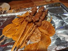 牛肉串-路边摊小炉子烧烤