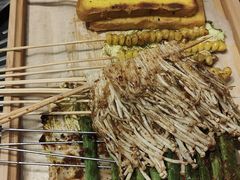 -山野的朋友露营炭火烤肉