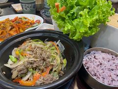 烤牛肉定食-釜山豚骨汤饭(芝罘万达广场店)