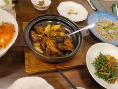 梭子蟹炒年糕-山外山·林语花园餐厅