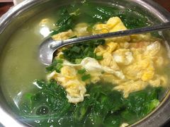 豌豆尖鸡蛋汤-弓虽昌焖烧鸡(大竹林店)