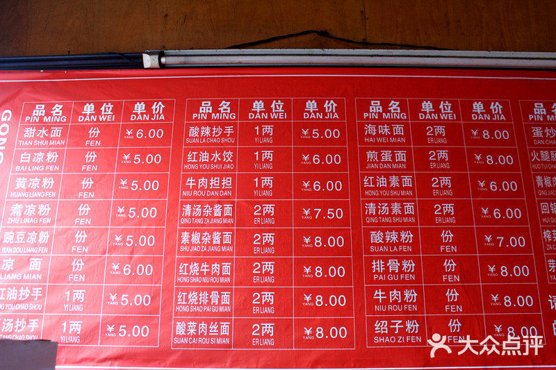 洞子口张老二凉粉(文殊院店)菜单图片