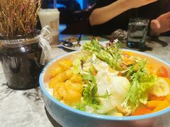 木瓜海鲜蔬菜沙拉-Gray Whale 灰鲸餐厅(北美N1店)