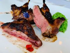 碳烤乳鸽，甜豆，旱金莲醋汁-Jean Georges