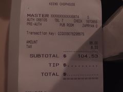 账单-Keens Steakhouse