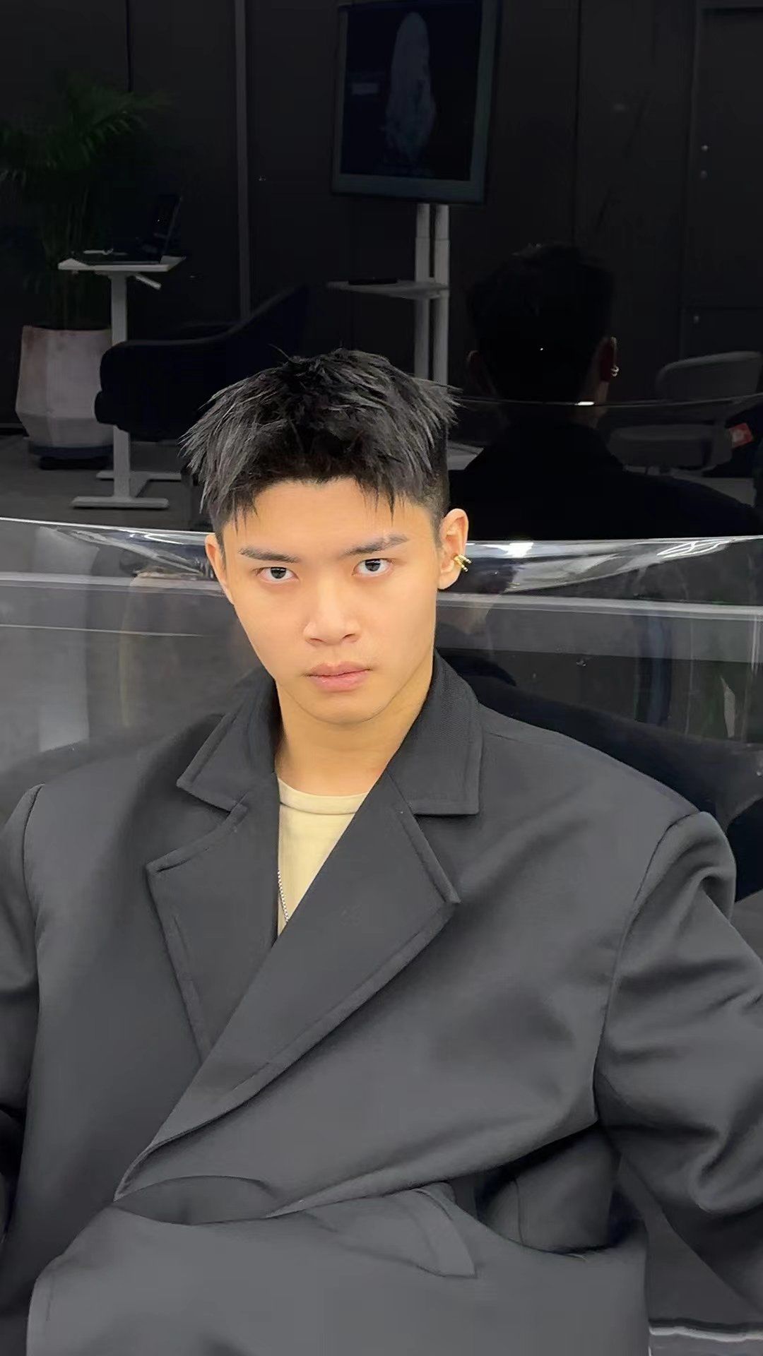 男士烫发 #男士发型设计 #男士钢架烫 #韩式气垫烫 #束状文理烫